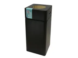 Afvalbak Blackline Blik/PET 105 liter Zwart