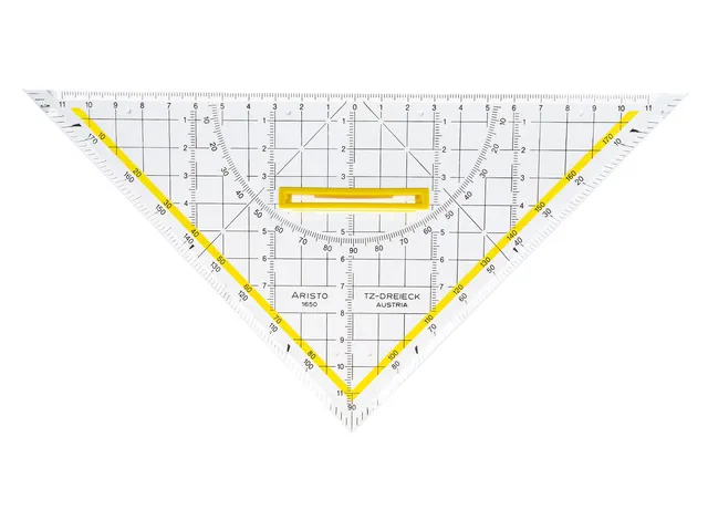 Tekendriehoek Aristo 25cm met afneembare greep