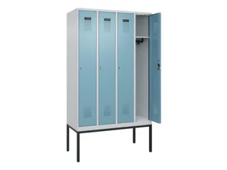 locker,HxBxD 2120x1200x500mm,4vak,vak B 300mm,cil.-slot,voetonderstel - 1