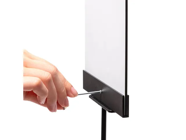 Infostandaard Telescopisch Compact vvor bedrukte borden A4 of A5 Zwart