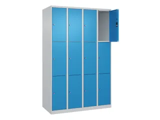lockerkast,HxBxD 1850x1200x500mm,4x3vakken,vak B 300mm,cil.-slot - 1