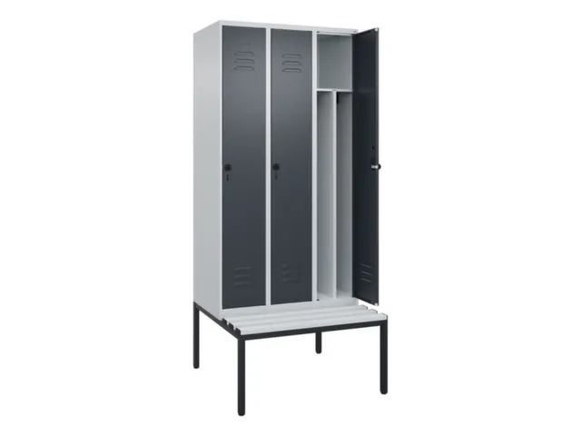 locker voor scheiding van kleding,HxBxD 2120x900x815mm,3vak