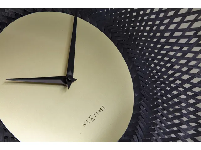 Wandklok NeXtime Vortex 60 cm zwart