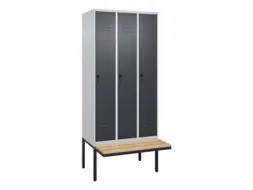 locker voor scheiding van kleding,HxBxD 2120x900x815mm,3vak