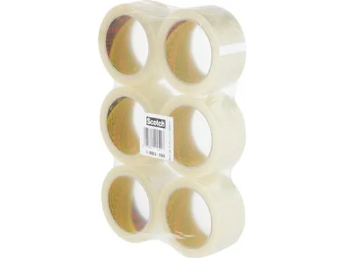 Verpakkingstape 50mmx66m Transparant PP Low noise Pak à 6 rollen