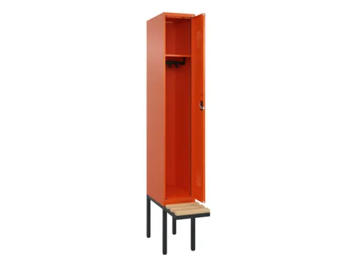 locker met bank,HxBxD 2120x300x815mm,1vak,vak B 300mm,cilinderslot