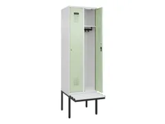 locker met bank,HxBxD 2120x600x815mm,2vak,vak B 300mm,cilinderslot