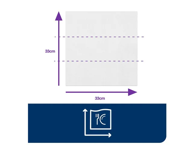 Servetten Tork 477402 Advanced 2-laags 33x33cm 1/8 vouw wit 200st.