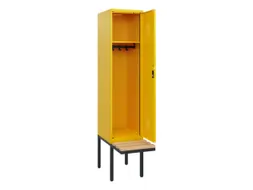 locker met bank,HxBxD 1950x400x815mm,1vak,vak B 400mm,cilinderslot