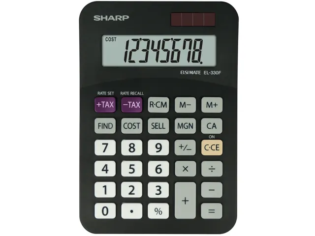 Calculator Sharp-EL330FBBK zwart desktop