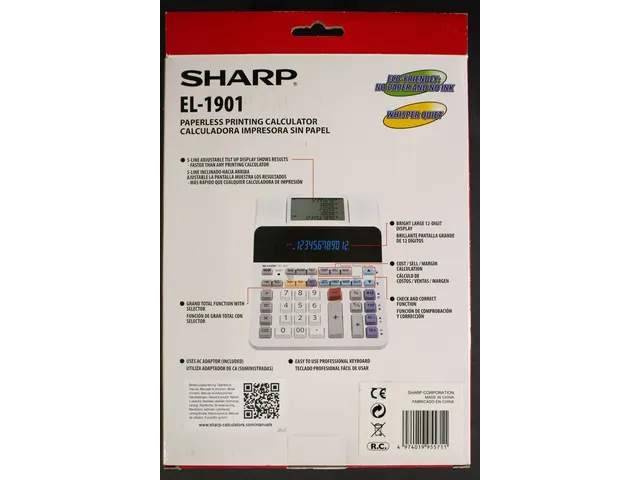 Calculator Sharp EL1901 wit desk 12 digit