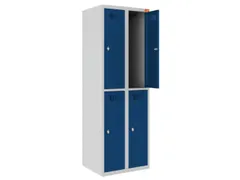 Dubbeldekse lockerkast,HxBxD 1800x600x500mm,2x2vak.,draaigrendel