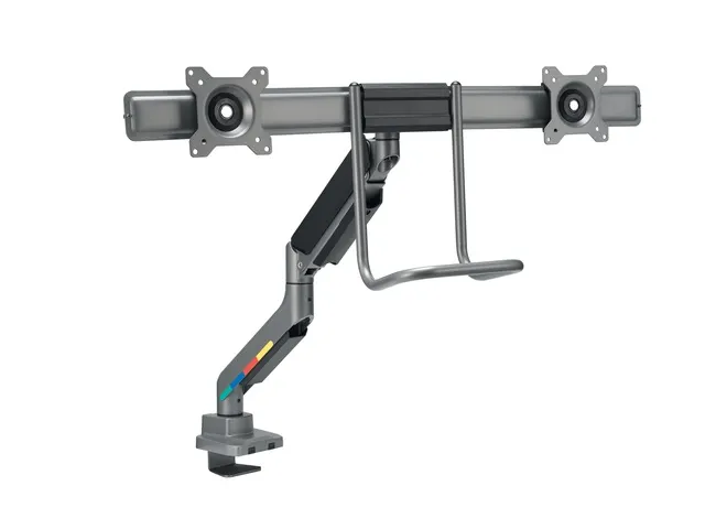 Bras 2 écrans Kensington SmartFit avec traverse et poignée