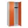 locker,HxBxD 1850x800x500mm,2vak,vak B 400mm,cil.-slot,staand op vloer