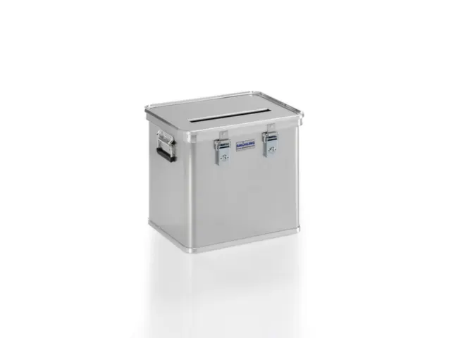 stembus,HxLxB 398x457x370mm,50l,wand aluminium aluminium-zilver