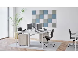Akoestische PET-vilt wandtegels 30x30cm Combi Blauw 24 Stuks - 2