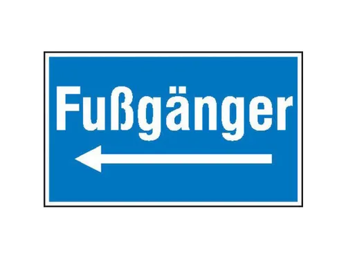 aanwijzingsbord,Voetgangers (met richtingspijl naar links),pijl links