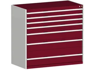 ladekast 1200x1300x750mm 7laden zware lasten RAL7035 front RAL3004 - 1
