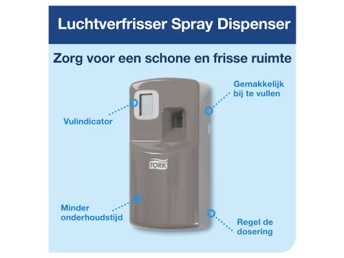 Tork 256055 Luchtverfrisser Spray Dispenser Grijs A1