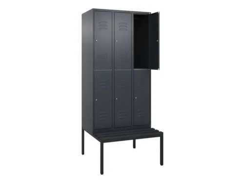 Dubbeldekse dekenkist,HxBxD 2120x900x815mm,3x2vak.,vak B 300mm