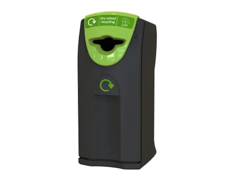 Recyclingcontainer Maxi Envirobin Propeller 140 Liter Zwart Groen