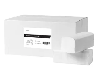Handdoekjes Z-vouw cellulose 2-laags wit 21x24 cm - 1