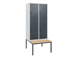 Dubbeldekse dekenkist,HxBxD 1950x800x815mm,2x2vak.,vak B 400mm