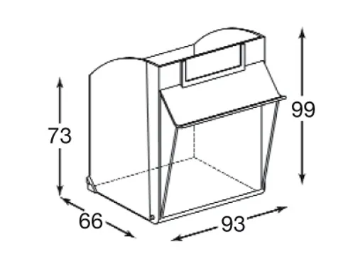 Transparante Magazijnbakken 74Bakken Abs-Kunststof Corpus Ral7035