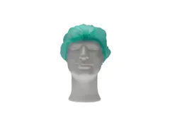 PP non woven haarnet Groen 49cm 'clip cap' maat M 1000 Stuks