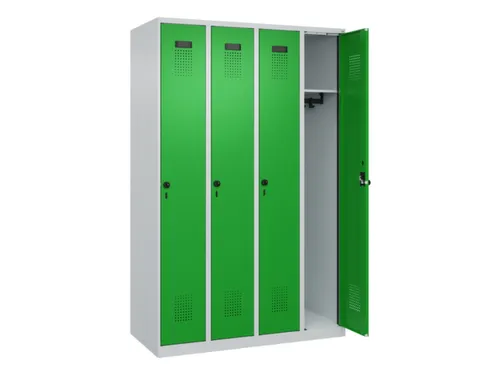 locker,HxBxD 1850x1200x500mm,4vak,vak B 300mm,draaigrendel