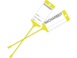 Goederenlabel PP geel "Nabewerking" gelijnd