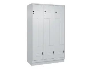 Z-garderobekast,HxBxD 1950x1200x500mm,vak B 200/400mm,draaigrendel - 1