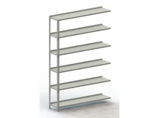 magazijnstelling,aanbouwveld,HxBxD 1850x1252x304mm,vaklast 80kg - 1