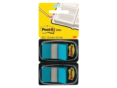 Indextabs Post-it 680 25.4x43.2mm duopack blauw 2x 50 tabs