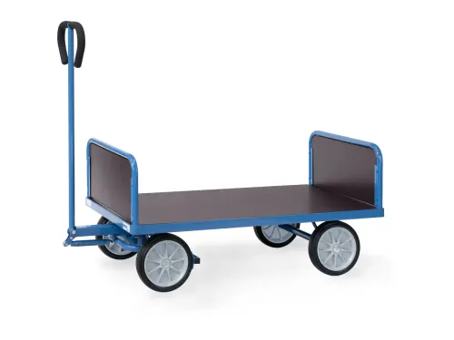 Handtrekwagen 2 Kopwanden Multiplex 4022v 500kg 1200x700mm Rubber