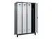 locker voor scheiding van kleding,HxBxD 1950x1200x500mm,4vak