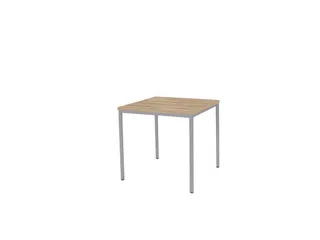 Domino Basic Tafel Vaste Hoogte 80x80 honey castello 25mm alu 4-poots - 1