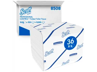 Toiletpapier Scott gevouwen tissue 2-laags 36x250stuks wit 8508 - 1