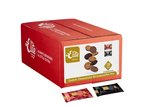 Koekjes Elite Special Dutch chocolate stroopwafelmix 120 stuks