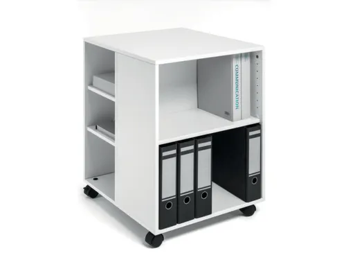 bijzetkast,HxBxD 748x528x592mm,wit,6niveaus,2 OH
