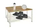 banc double,LxP 1000x740mm,barrettes en bois hêtre,piètement RAL9010