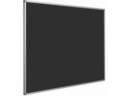 Prikbord Bulletin Zwart 45x60cm Softline Profiel 16mm