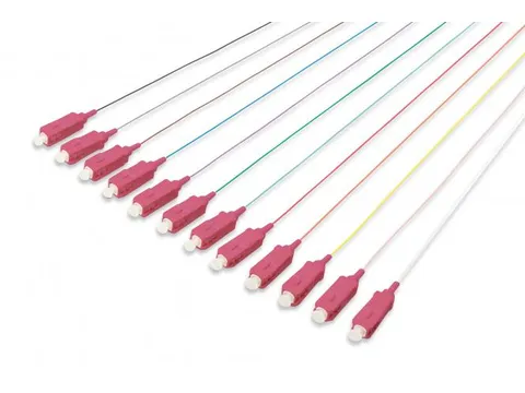 Glasvezel pigtailset 12x SC MM OM4 50/125 µ losse buffer 2m DIN IEC 3