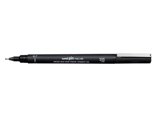 Fineliner Uni-ball Pin zwart 0.7mm