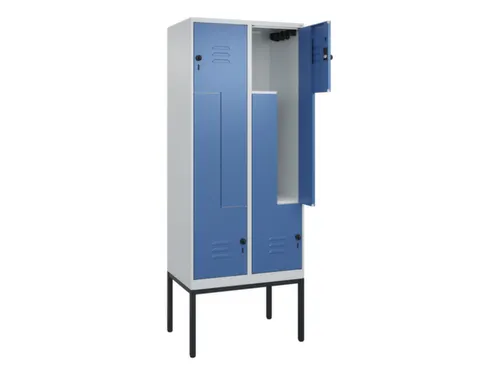 Z-garderobekast,HxBxD 2120x800x500mm,vak B 200/400mm,draaigrendel