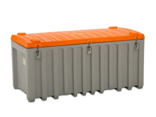Opbergbox 750l H 800 x 1700x 840mm Met Zijdeur Grijs/Oranje