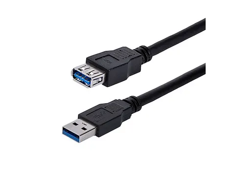 1 Meter SuperSpeed USB 3.0 Verlengkabel A naar A - Zwart M/F