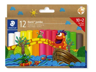 Boetseerklei Staedtler Noris jumbo set 12 kleuren - 1