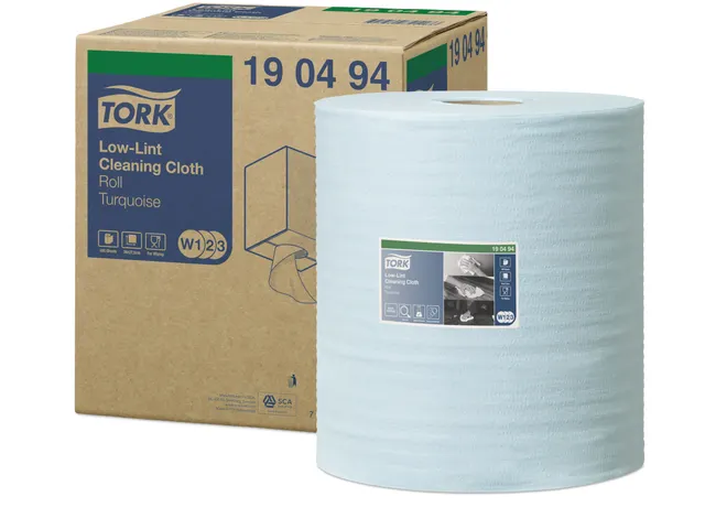 Tork 190494 Low-Lint Combirol Reinigingsdoek W1 1-laags Turquoise
