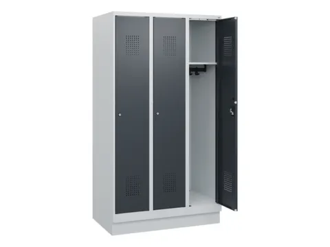schoollocker,HxBxD 1630x900x500mm,3vak,vak B 300mm,cil.-slot,sokkel